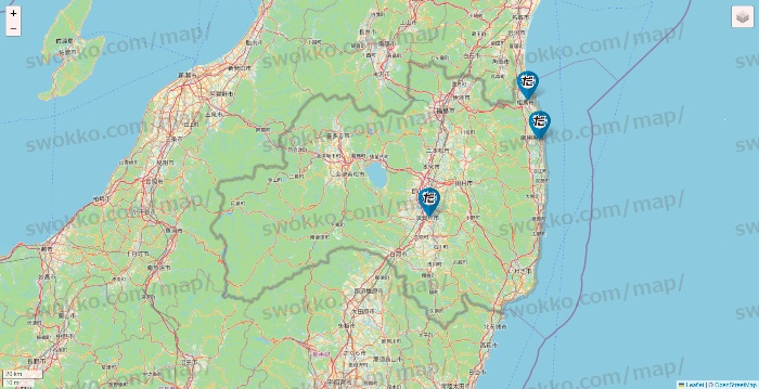 福島県のだんまや水産の店舗地図