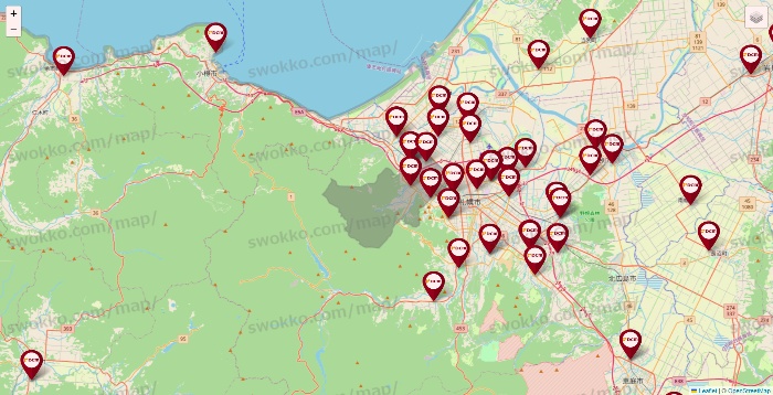 北海道のDCMの店舗地図