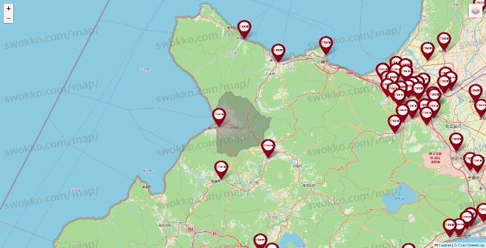 北海道のDCMの店舗地図