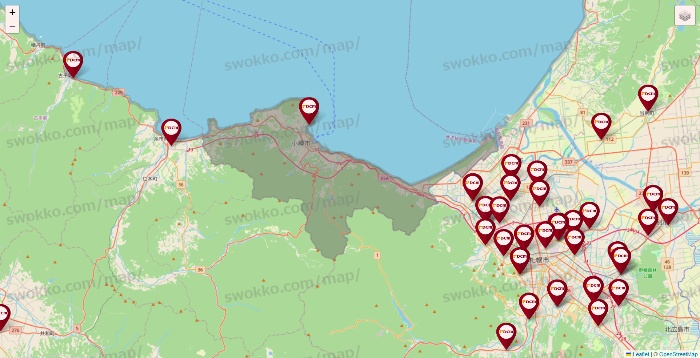 北海道のDCMの店舗地図