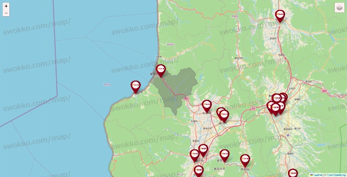 北海道のDCMの店舗地図