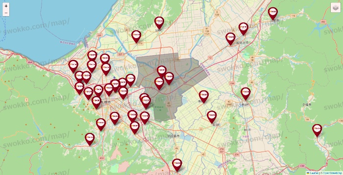 北海道のDCMの店舗地図
