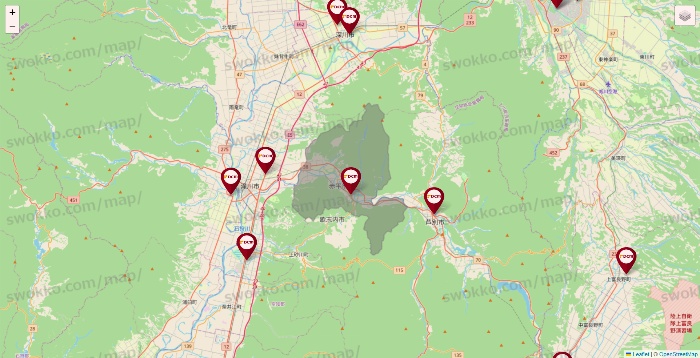 北海道のDCMの店舗地図