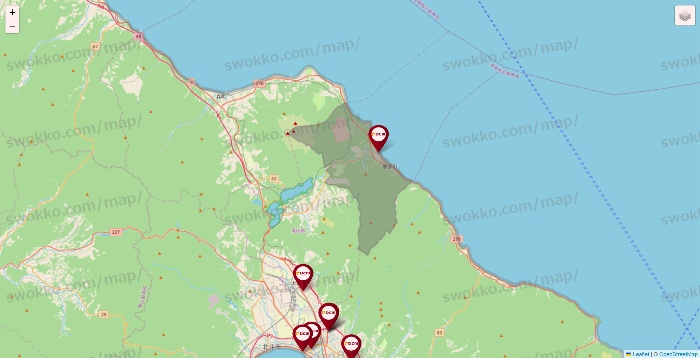 北海道のDCMの店舗地図