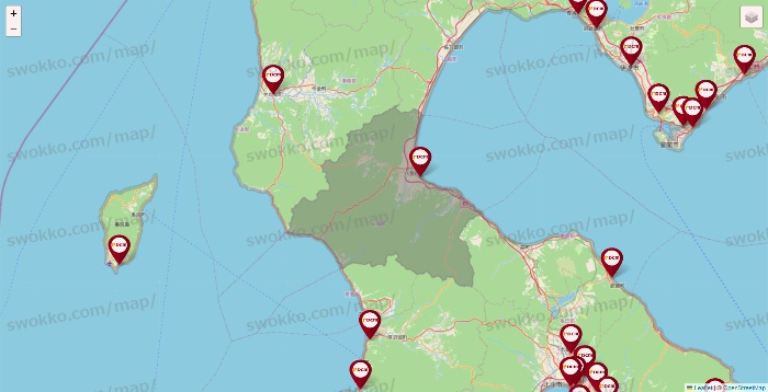 北海道のDCMの店舗地図