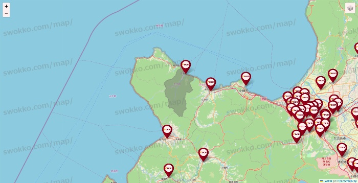 北海道のDCMの店舗地図