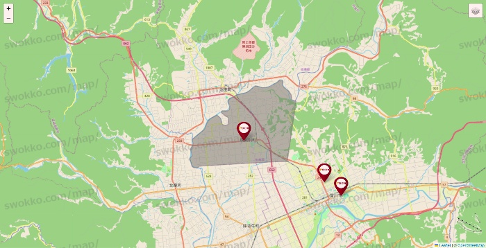 北海道のDCMの店舗地図