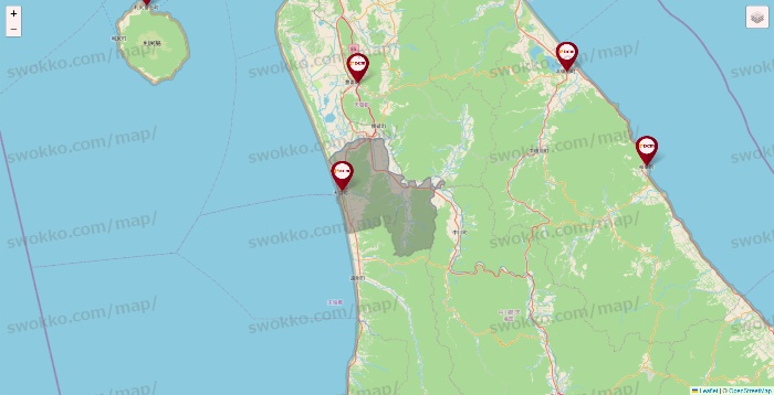 北海道のDCMの店舗地図