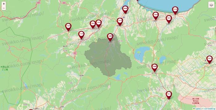 北海道のDCMの店舗地図