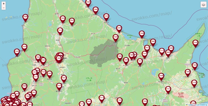 北海道のDCMの店舗地図