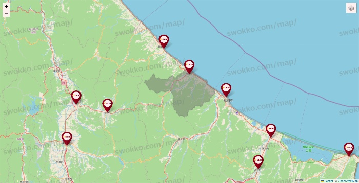 北海道のDCMの店舗地図