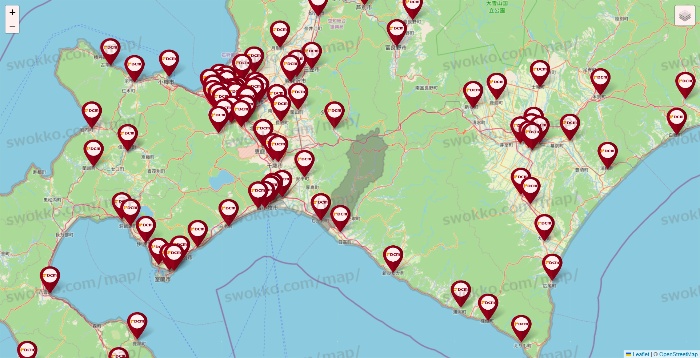 北海道のDCMの店舗地図