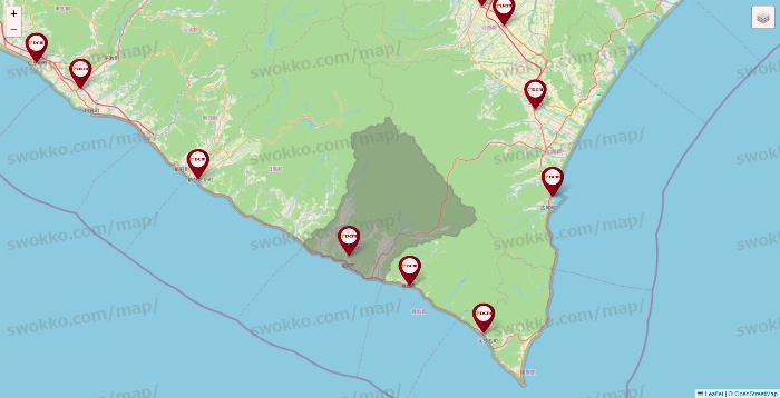 北海道のDCMの店舗地図