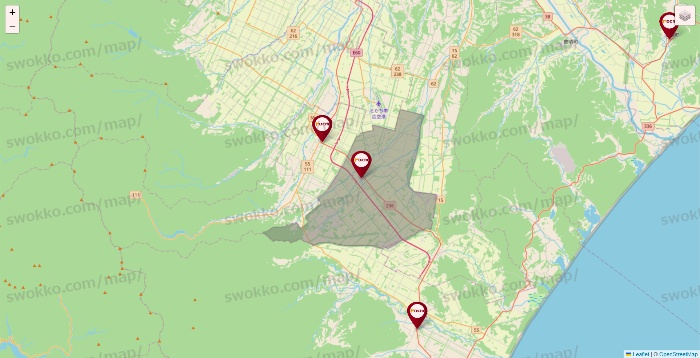 北海道のDCMの店舗地図