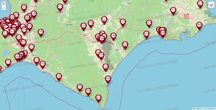 北海道のDCMの店舗地図