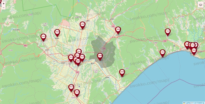 北海道のDCMの店舗地図