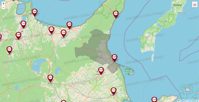 北海道のDCMの店舗地図