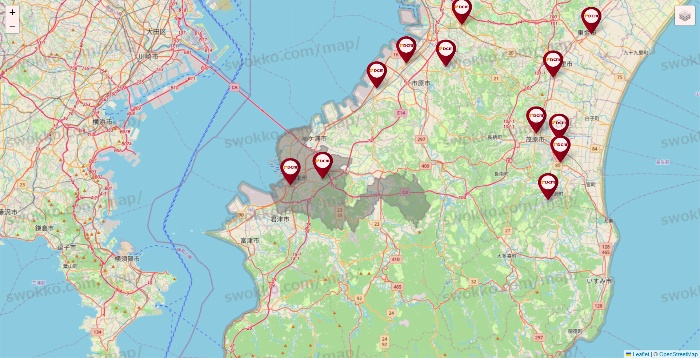 千葉県のDCMの店舗地図