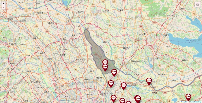 千葉県のDCMの店舗地図