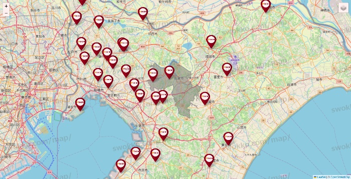 千葉県のDCMの店舗地図