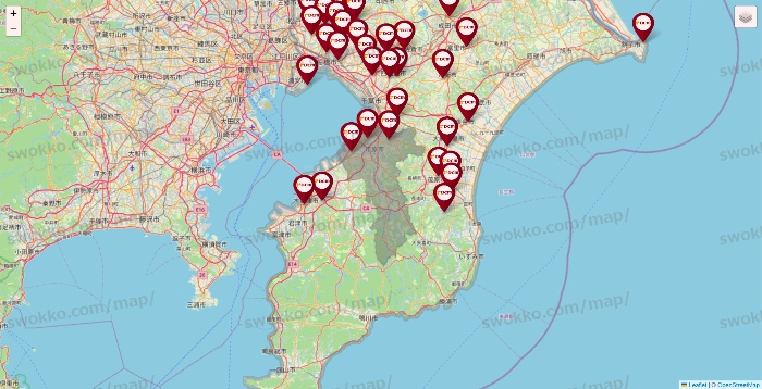 千葉県のDCMの店舗地図