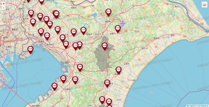 千葉県のDCMの店舗地図