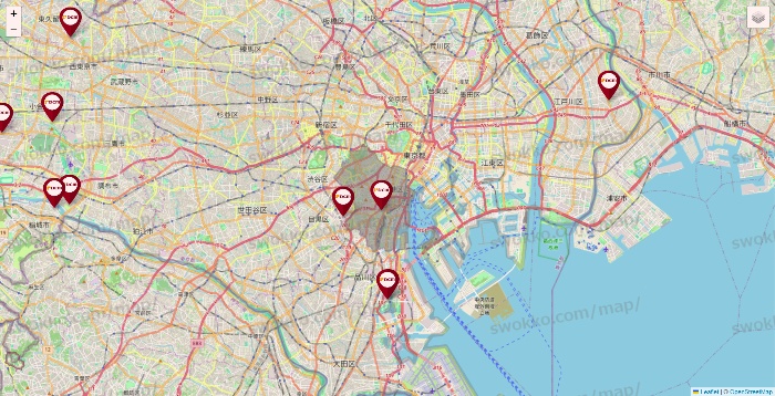 東京都のDCMの店舗地図