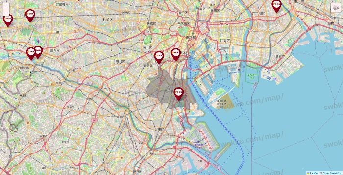 東京都のDCMの店舗地図