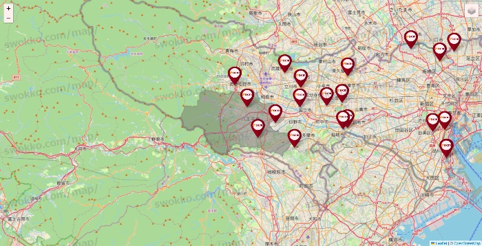 東京都のDCMの店舗地図