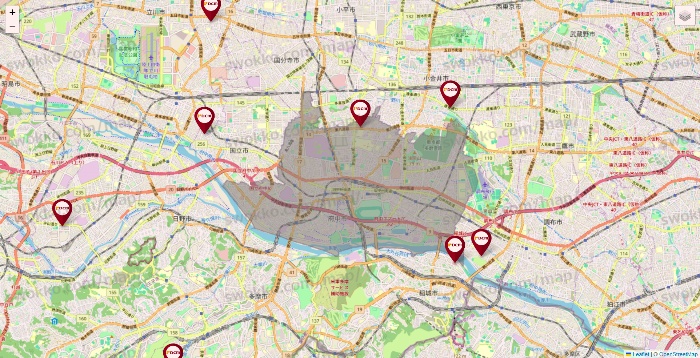 東京都のDCMの店舗地図