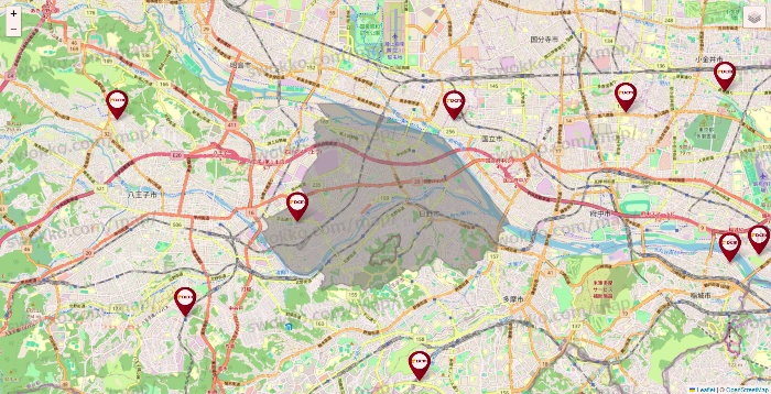 東京都のDCMの店舗地図