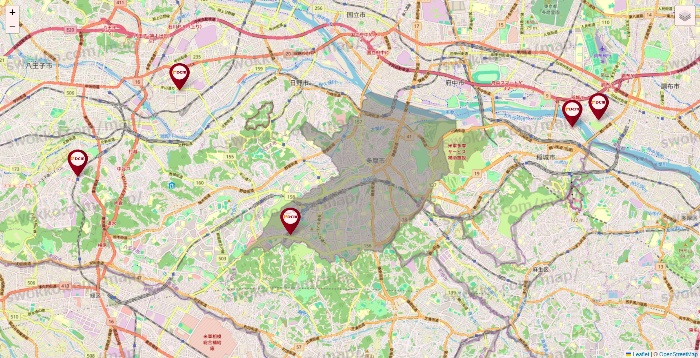 東京都のDCMの店舗地図