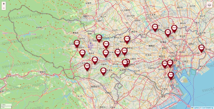 東京都のDCMの店舗地図