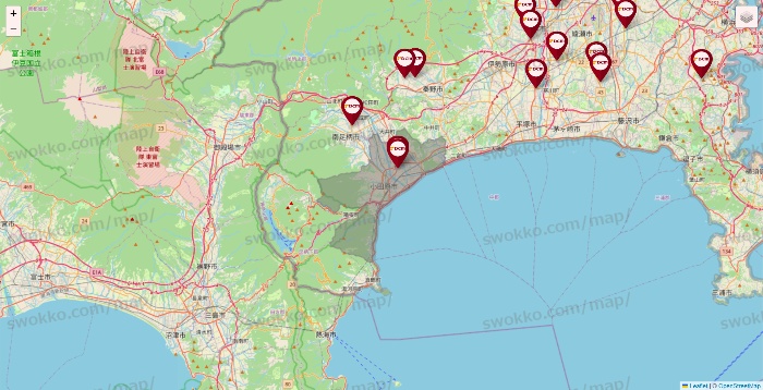 神奈川県のDCMの店舗地図