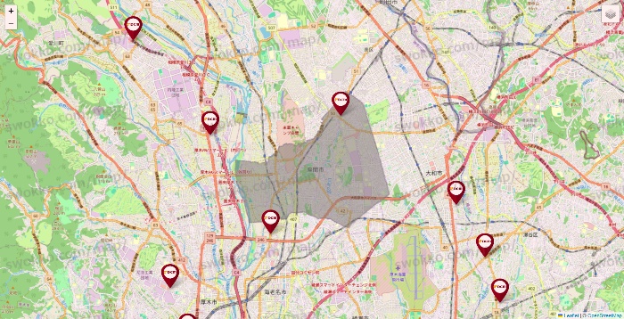 神奈川県のDCMの店舗地図