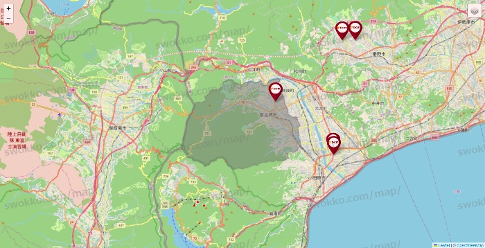 神奈川県のDCMの店舗地図