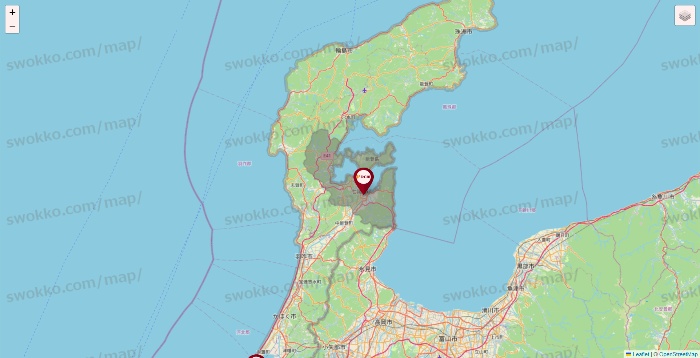 石川県のDCMの店舗地図