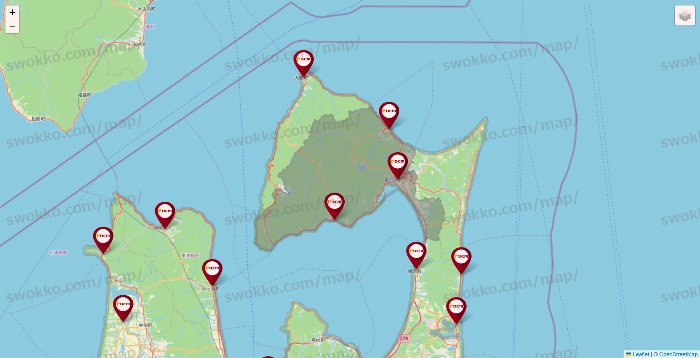 青森県のDCMの店舗地図