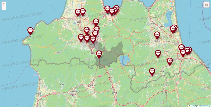 青森県のDCMの店舗地図