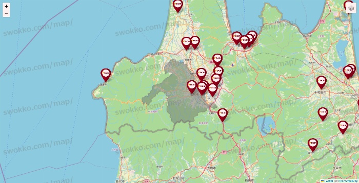 青森県のDCMの店舗地図