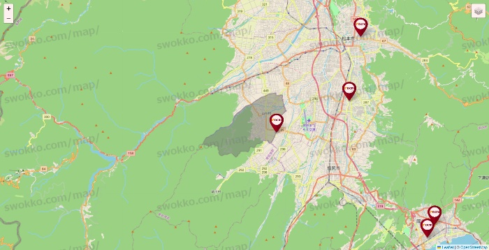 長野県のDCMの店舗地図