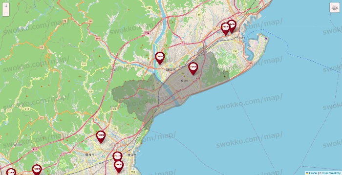 静岡県のDCMの店舗地図