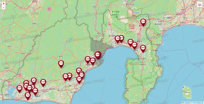 静岡県のDCMの店舗地図