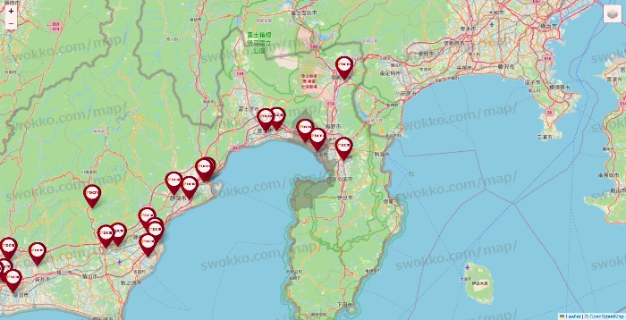 静岡県のDCMの店舗地図