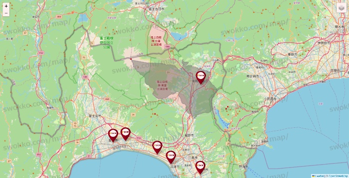 静岡県のDCMの店舗地図