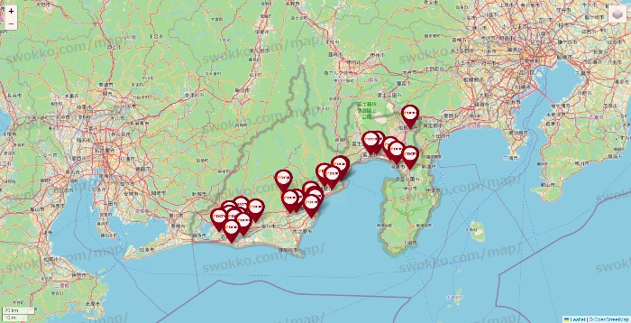 静岡県のDCMの店舗地図