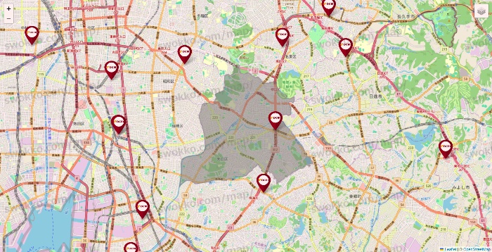 愛知県のDCMの店舗地図
