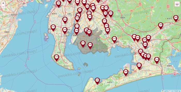 愛知県のDCMの店舗地図