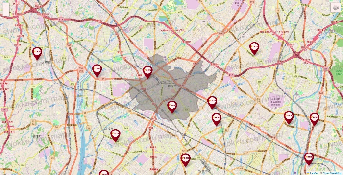 愛知県のDCMの店舗地図