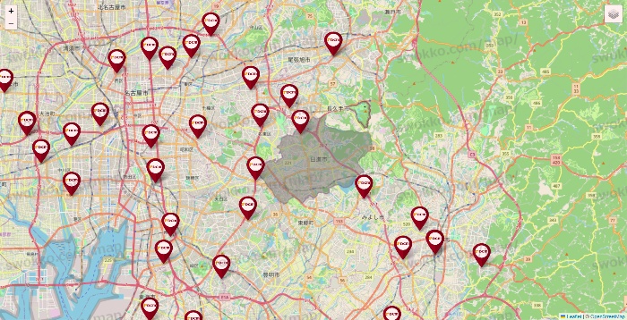 愛知県のDCMの店舗地図